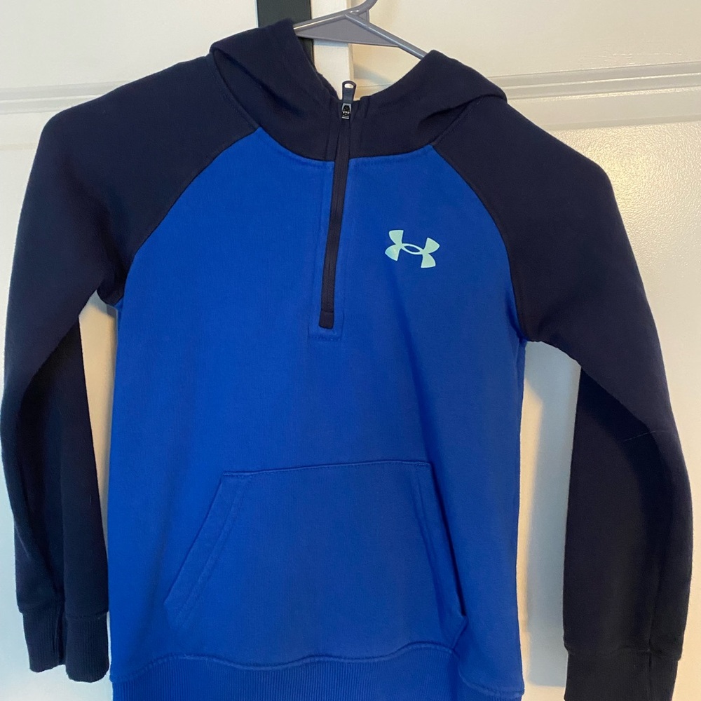 Under Armour Kids Two-Tone Blue and Black Hoodie